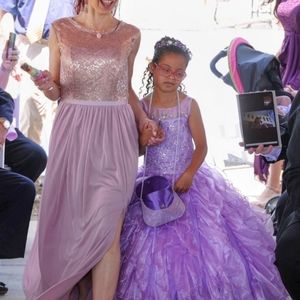 Davids Bridal Rose Quartz sz 6 Bridesmaids Dress